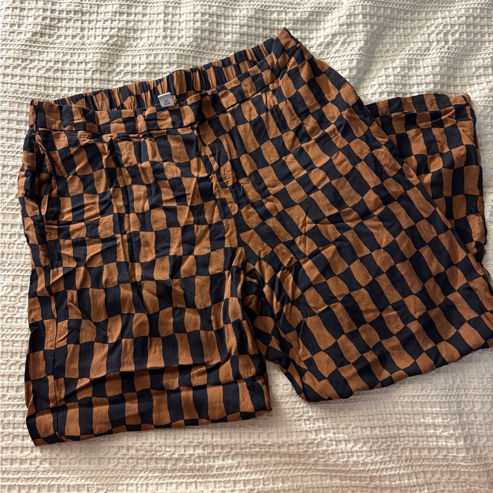 Old Navy High Waisted Wide Leg Checkered Playa Pant Women’s XL